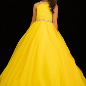 Sugar Kayne Yellow Pageant Dress